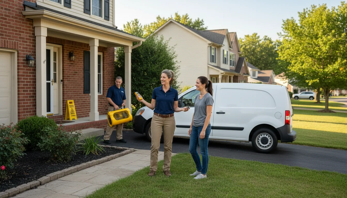 Residential water damage restoration in Prairie Hill, TX